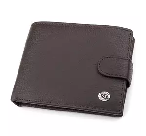 Мужской кошелек ST Leather 18330 (ST137) очень вместительный Коричневый
