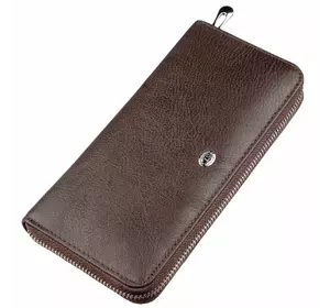 Вертикальный женский кошелек ST Leather 18860 Коричневый