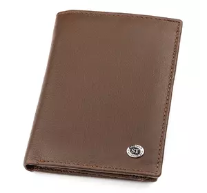 Мужской бумажник ST Leather 18348 (ST-2) сверхпрочный Коричневый