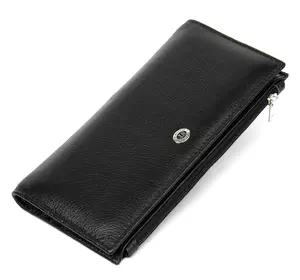 Практичный женский кожаный кошелек ST Leather 19378 Черный
