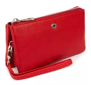 Вместительный клатч из двух частей женский ST Leather 19251 Красный