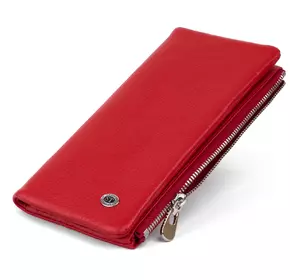 Вертикальный кошелек на кнопке женский ST Leather 19202 Красный