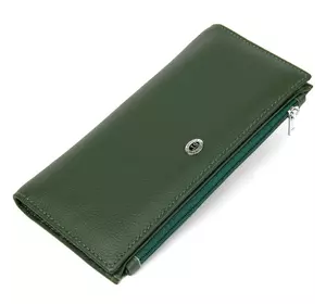 Красивый женский кожаный кошелек ST Leather 19377 Зеленый