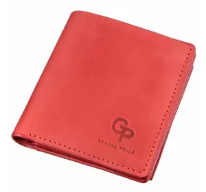 Яркое кожаное портмоне женское с накладной монетницей GRANDE PELLE 11224 Красное