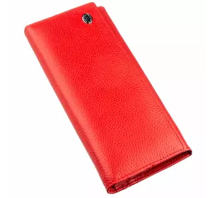 Яркий женский кошелек на кнопке ST Leather 18897 Красный