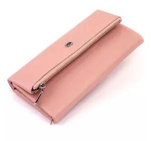 Клатч конверт с карманом для мобильного кожаный женский ST Leather 19271 Розовый