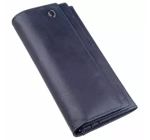 Практичный кошелек с визитницей на кнопке ST Leather 18955 Синий