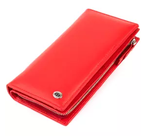 Вертикальный кошелек кожаный женский ST Leather 19275 Красный