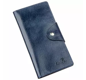Бумажник унисекс из кожи алькор на кнопках SHVIGEL 16170 Синий