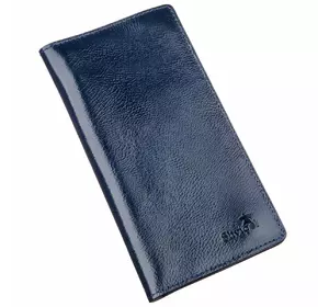 Бумажник унисекс на кнопках кожаный SHVIGEL 16192 Синий