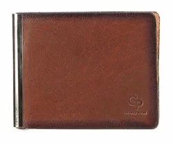 Стильный кожаный зажим для банкнот GRANDE PELLE 00233