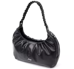 Качественная женская сумка багет KARYA 20838 кожаная Черный