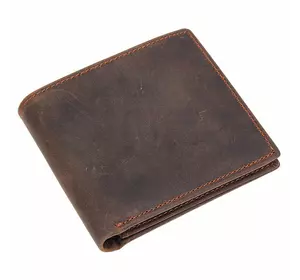 Бумажник горизонтальный в винтажной коже Vintage 14965 Коричневый