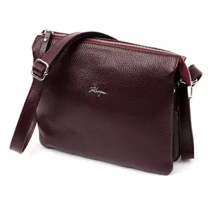 Стильная женская сумка на плечо KARYA 20883 кожаная Бордовый