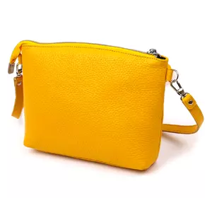 Женская сумка кросс-боди из натуральной кожи Shvigel 16344 Желтый