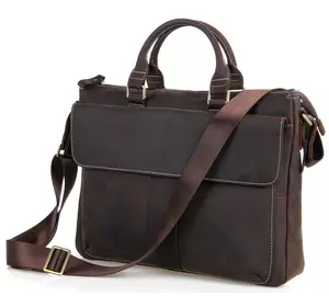 Кожаная мужская сумка европейского качества Vintage 14161 Коричневая