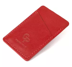 Винтажный кожаный картхолдер GRANDE PELLE 11505 Красный