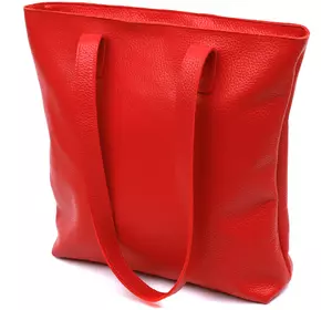 Кожаная вместительная женская сумка Shvigel 16355 Красный