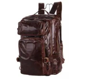 Рюкзак трансформер 2 в 1 кожаный Vintage 20207 Коричневый