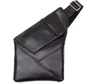 Кожаная мужская сумка через плечо GRANDE PELLE 11439 Черный