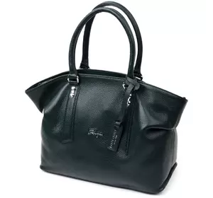 Практичная деловая женская сумка KARYA 20889 кожаная Зеленый