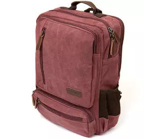 Рюкзак текстильный дорожный унисекс на два отделения Vintage 20615 Малиновый