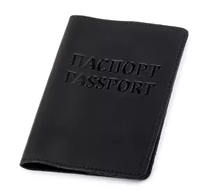 Обложка на паспорт Shvigel 13917 кожаная Черная