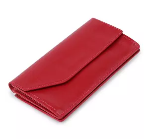 Кожаное вместительно женское портмоне GRANDE PELLE 11550 Красный