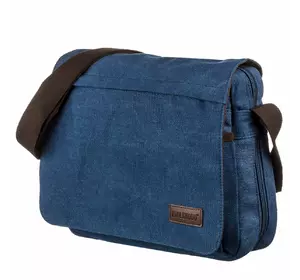Текстильная сумка для ноутбука 13 дюймов через плечо Vintage 20189 Синяя