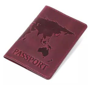 Замечательная кожаная обложка на паспорт Shvigel 16551 Бордовый