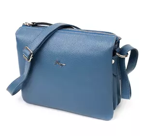 Небольшая женская сумка на плечо KARYA 20891 кожаная Голубой