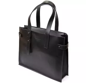 Женская сумка-шопер из натуральной кожи GRANDE PELLE 11436 Черный
