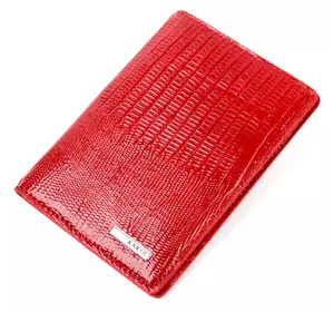 Яркая обложка на паспорт из фактурной кожи KARYA 20915 Красный