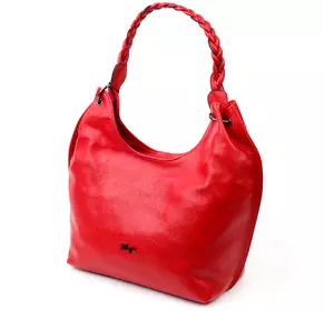 Яркая женская сумка KARYA 20866 кожаная Красный