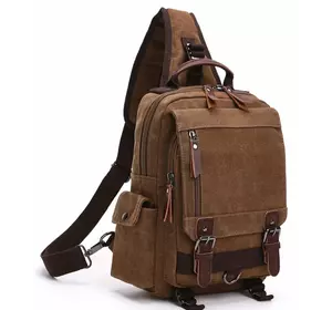 Сумка-рюкзак на одно плечо Vintage 20142 Коричневая